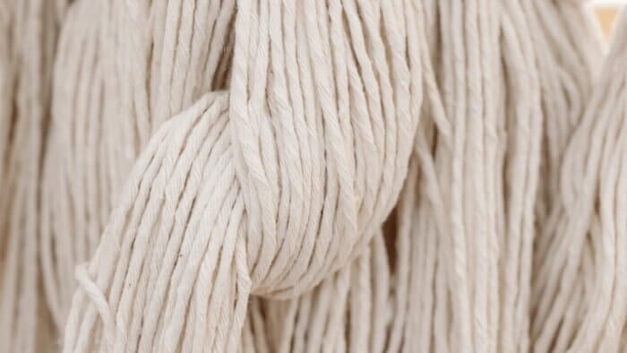 A close up of plant wool yarn