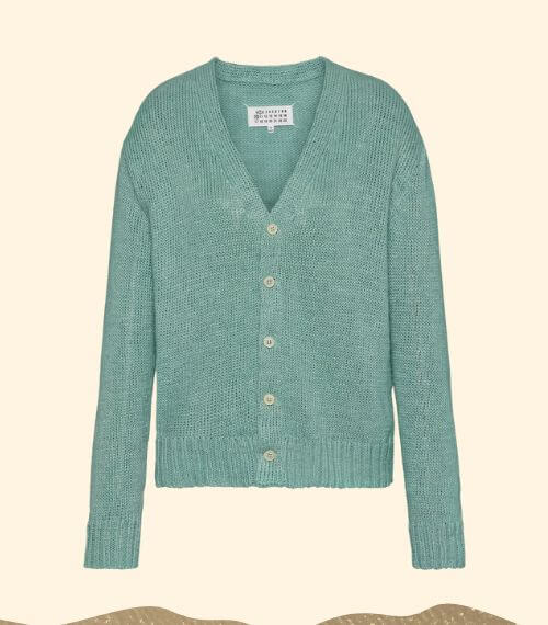A gardening hemp knit cardigan