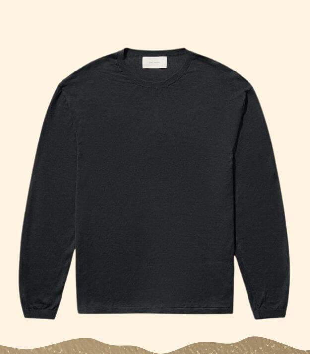 A black jumper made from plant wool