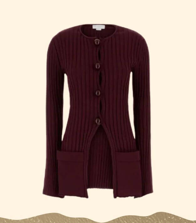 A Stella McCartney cardigan made from plant wool