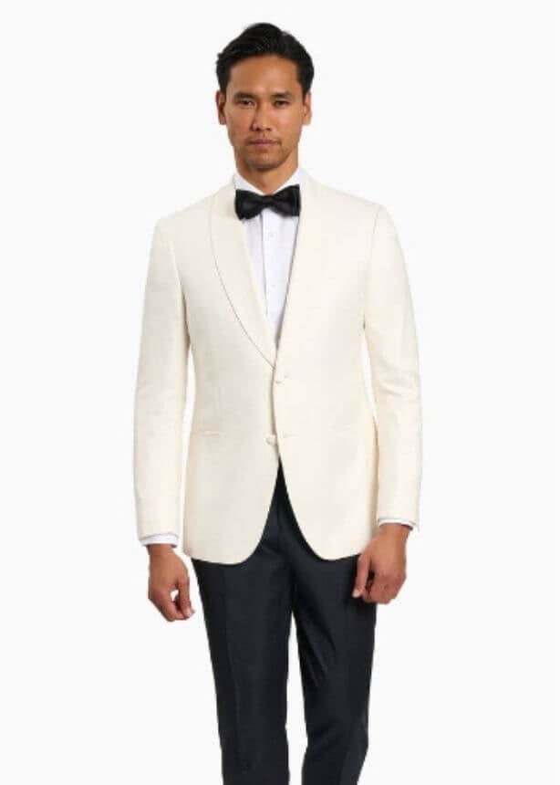 A model in a vegan suit from Edit Suits Co